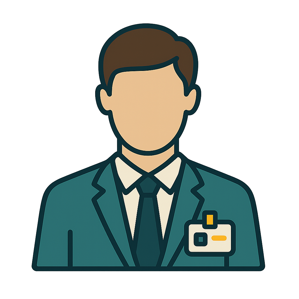 L’agente immobiliare con tesserino